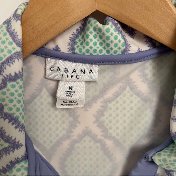 Cabana Life Sardinia Sands Geo Snakeskin Print Henley Neckline Knit Dress Medium - Picture 2 of 7